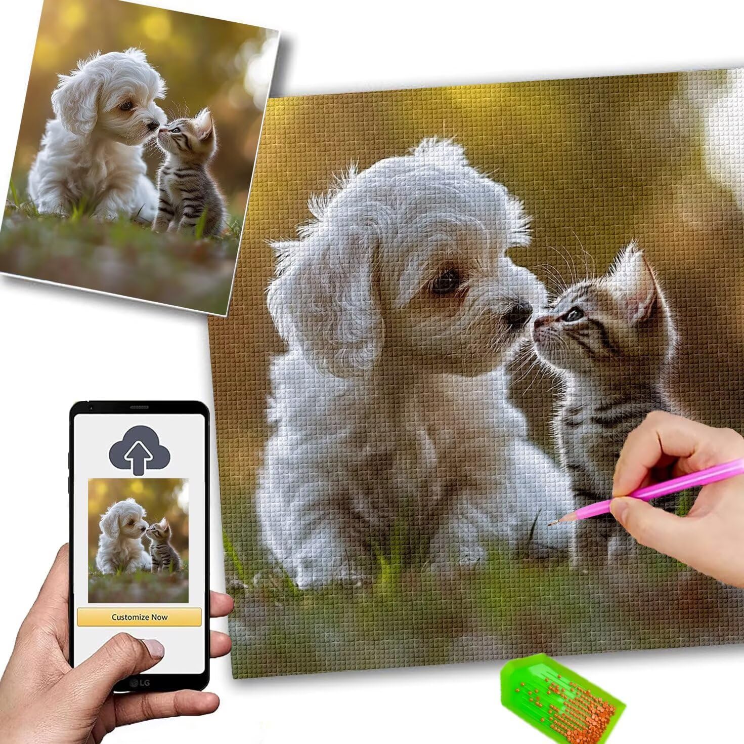 Diamond Painting Personalizzato 50x70cm 5D Diamond Painting Kit Completo,Quadro Personalizzato Con Foto,Quadri Con Perline Diamantini Crystal Art,Kit Pittura Diamante Adulti,Idee Regalo Donna w-197 – idea regalo inter