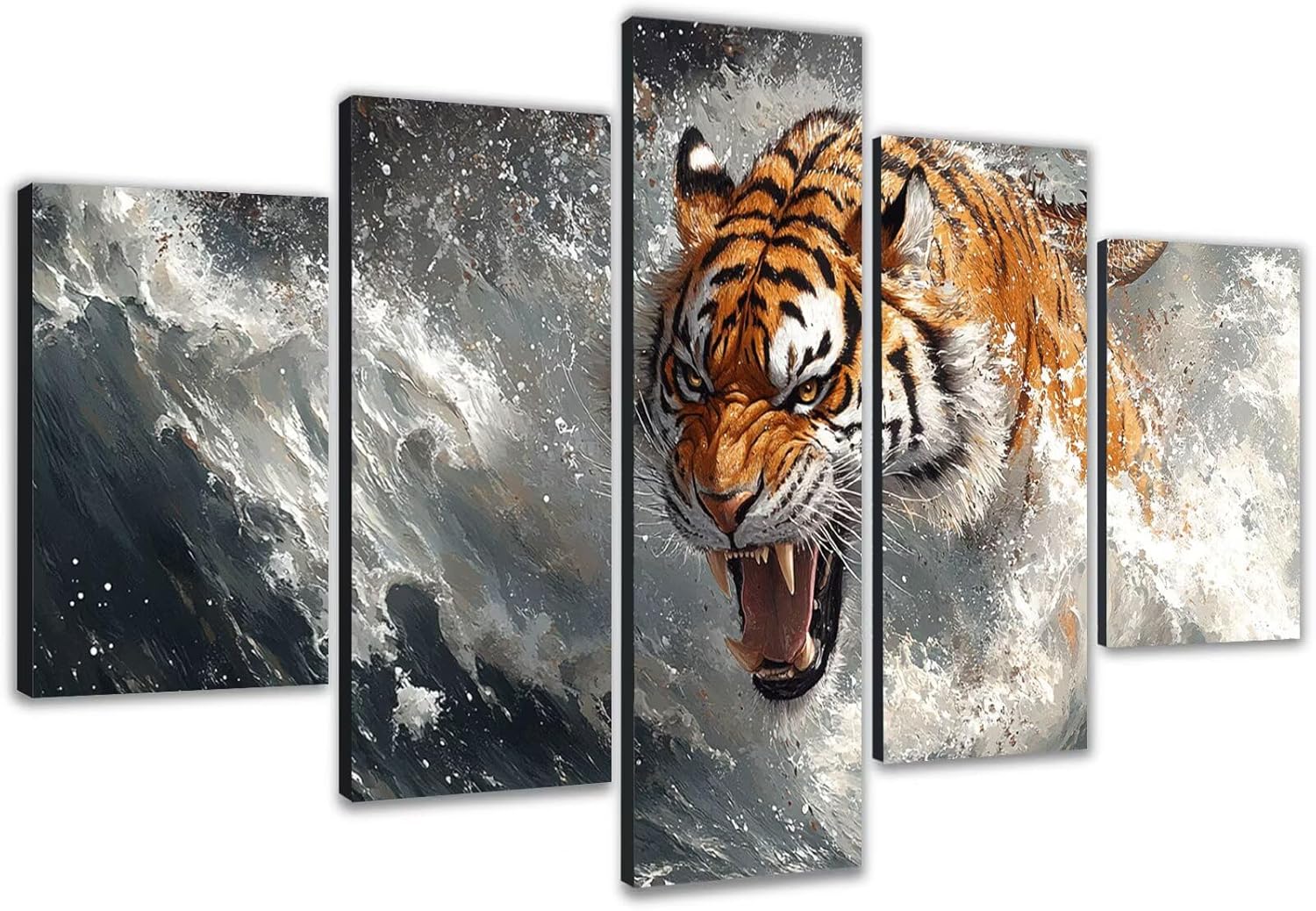 Diamond Painting Grandi Dimensioni 100x60cm 5D Diamond Painting Adulti Tigre, Kit Completo Strass Crystal Art, Idee Regalo Donna, Quadri Diamantati Per Soggiorno Camera Animale 4 5 Pezzi 0b-934 – idea regalo inter