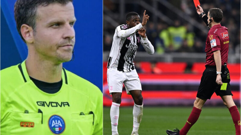 La polizia consiglia all’arbitro che ha espulso Kalulu di non uscire di casa dopo aver ricevuto minacce di morte