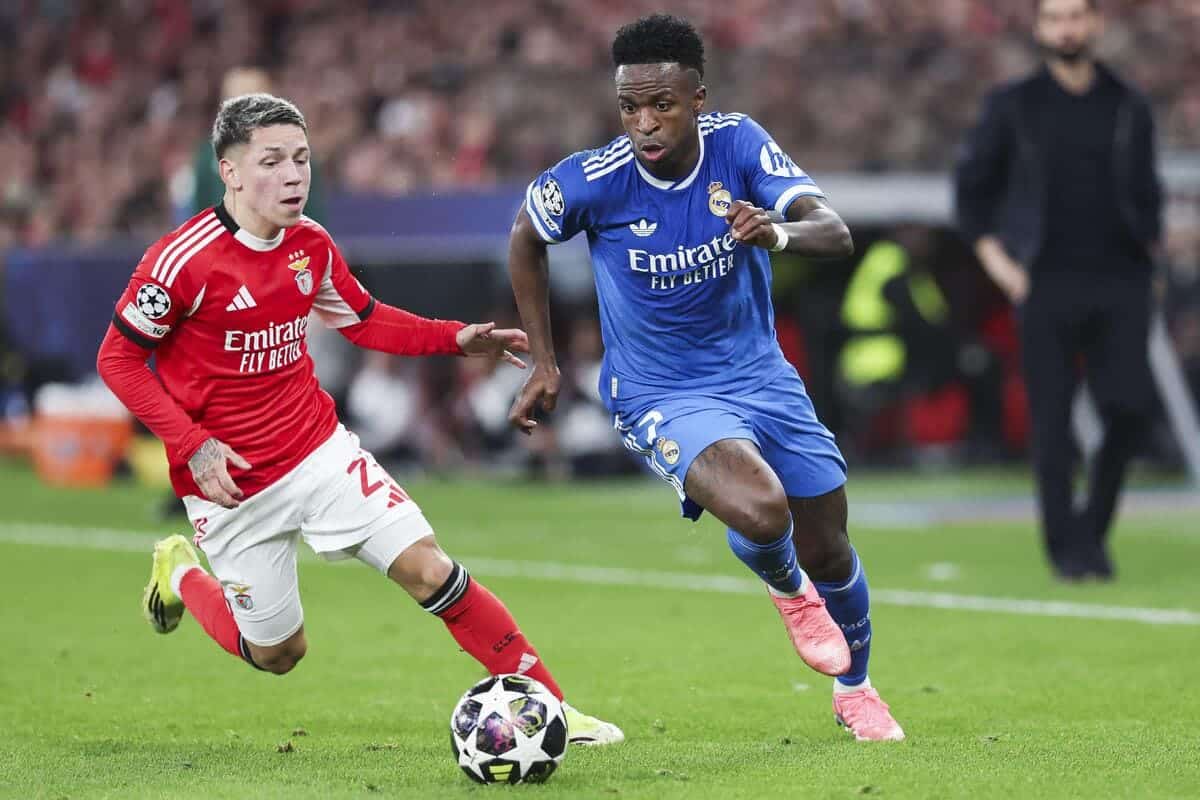 Prestianni squalificato può entrare nello spogliatoio del Benfica e potrebbe trovarsi faccia a faccia con Vinicius in area tunnel