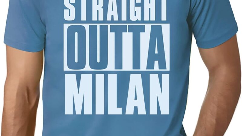 Uomo Maglietta Direttamente da Milano – Straight Outta Milan – T-Shirt Stampa Grafica Divertente Vintage Idea Regalo Originale alla Moda Acqua 5XL – idea regalo milan
