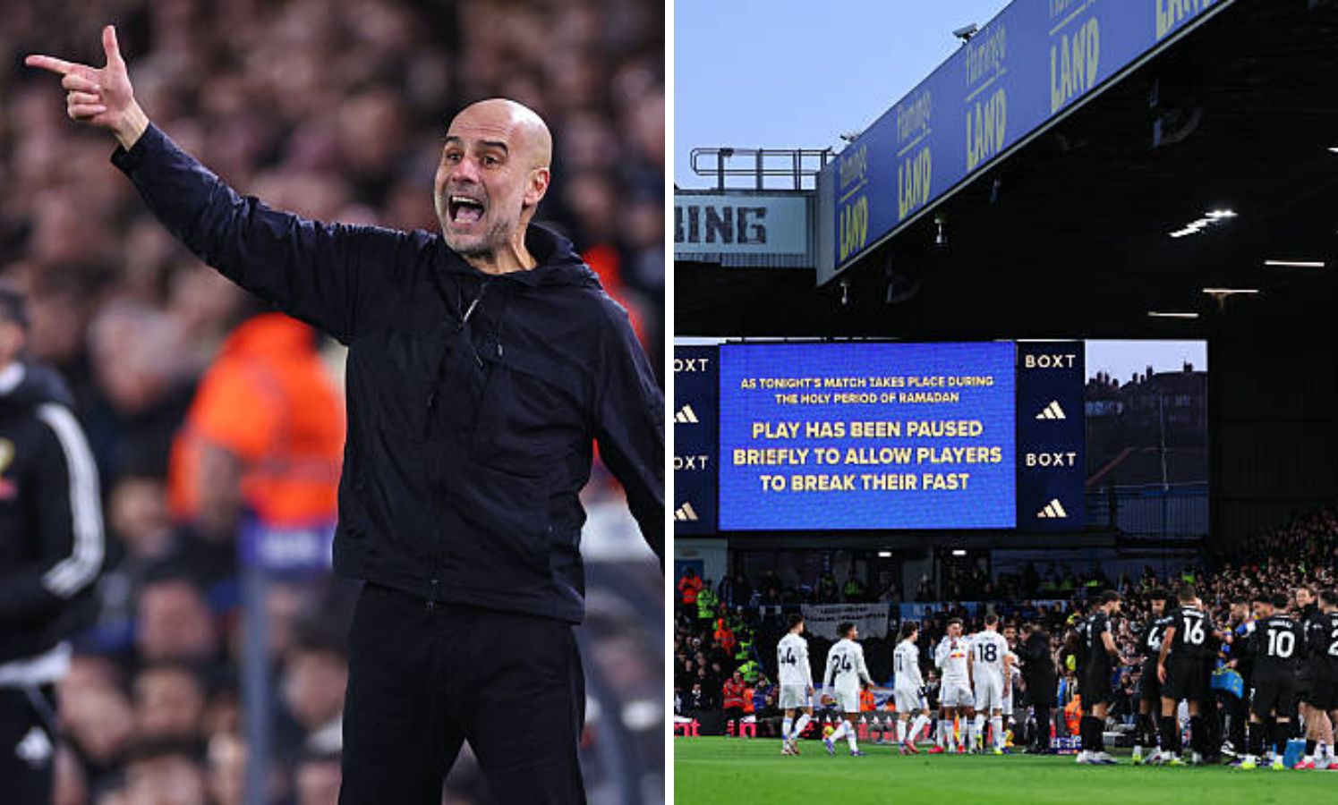 Pep Guardiola esorta al rispetto dopo che i tifosi del Leeds hanno fischiato la pausa del Ramadan durante la vittoria del Manchester City