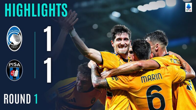 ATALANTA-PISA 1-1 | IN EVIDENZA | Il neopromosso Pisa ferma l’Atalanta | Serie A 2025/26