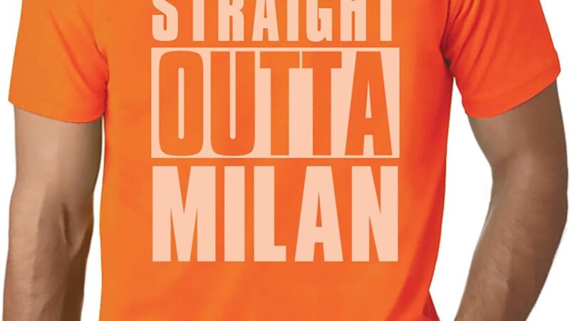 Uomo Maglietta Direttamente da Milano – Straight Outta Milan – T-Shirt Stampa Grafica Divertente Vintage Idea Regalo Originale alla Moda Arancione 5XL – idea regalo milan