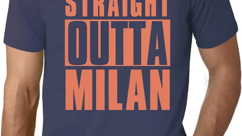 Uomo Maglietta Direttamente da Milano – Straight Outta Milan – T-Shirt Stampa Grafica Divertente Vintage Idea Regalo Originale alla Moda Denim 5XL – idea regalo milan