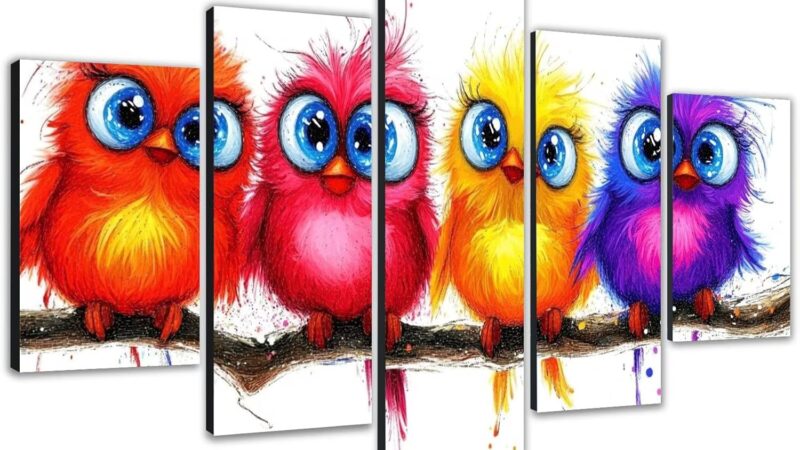 Diamond Painting Grandi Dimensioni 100x60cm 5D Diamond Painting Adulti Uccello, Kit Completo Strass Crystal Art, Idee Regalo Donna, Quadri Diamantati Per Soggiorno Camera Animale 4 5 Pezzi 0b-898 – idea regalo inter