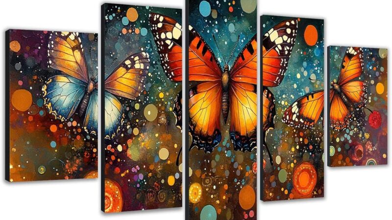 Diamond Painting Grandi Dimensioni 100x60cm 5D Diamond Painting Adulti Farfalla, Kit Completo Strass Crystal Art, Idee Regalo Donna, Quadri Diamantati Per Soggiorno Camera Colore 5 Pezzi 0b-886 – idea regalo inter
