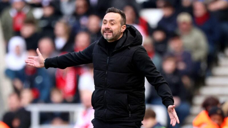 De Zerbi dice che il Tottenham “non meritava” la sconfitta del Sunderland