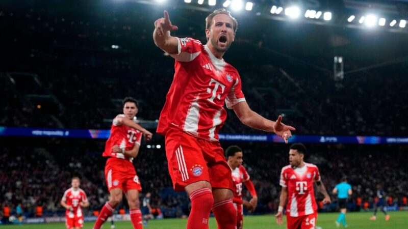 GUARDA: Harry Kane colpisce presto ma il Bayern Monaco torna a Parigi
