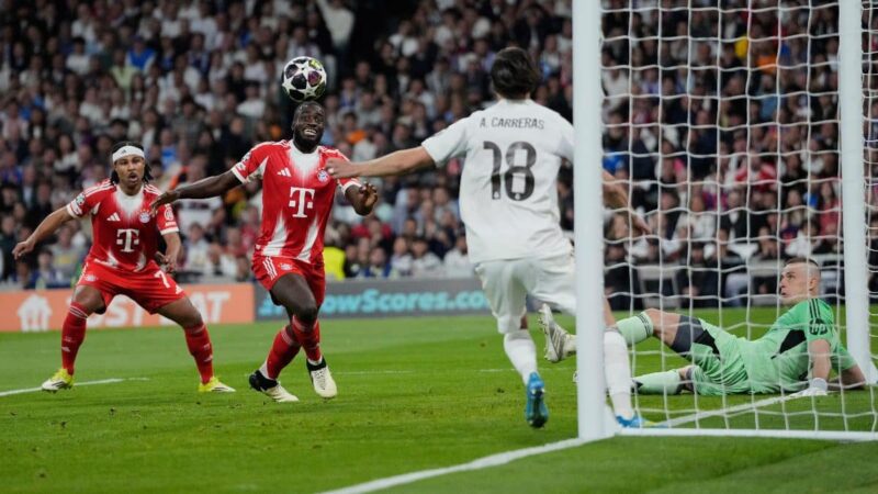 GUARDA: Upamecano perde un’enorme occasione iniziale di portare il Bayern Monaco in vantaggio contro il Real Madrid nel pareggio di Champions League