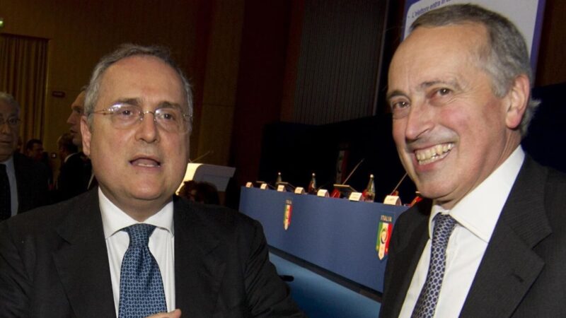 TS – Abete e Lotito contro Malagò, la sfida per la Figc si apre: il presidente Lazio vuole il commissario!