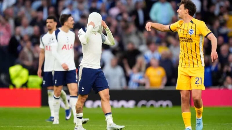 Tottenham – Brighton 2-2: il pareggio in ritardo mantiene i padroni di casa nella zona retrocessione della Premier League
