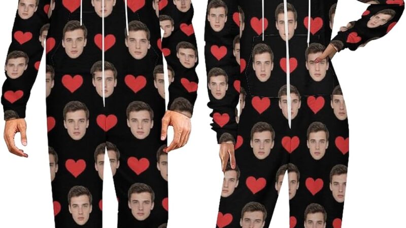 Pigiama Intero Personalizzato con Foto – Pigiama in Flanella Personalizzato per Donna e Uomo, Idea Regalo per Natale con Pigiama Coordinato Morbido per la Famiglia – idea regalo inter