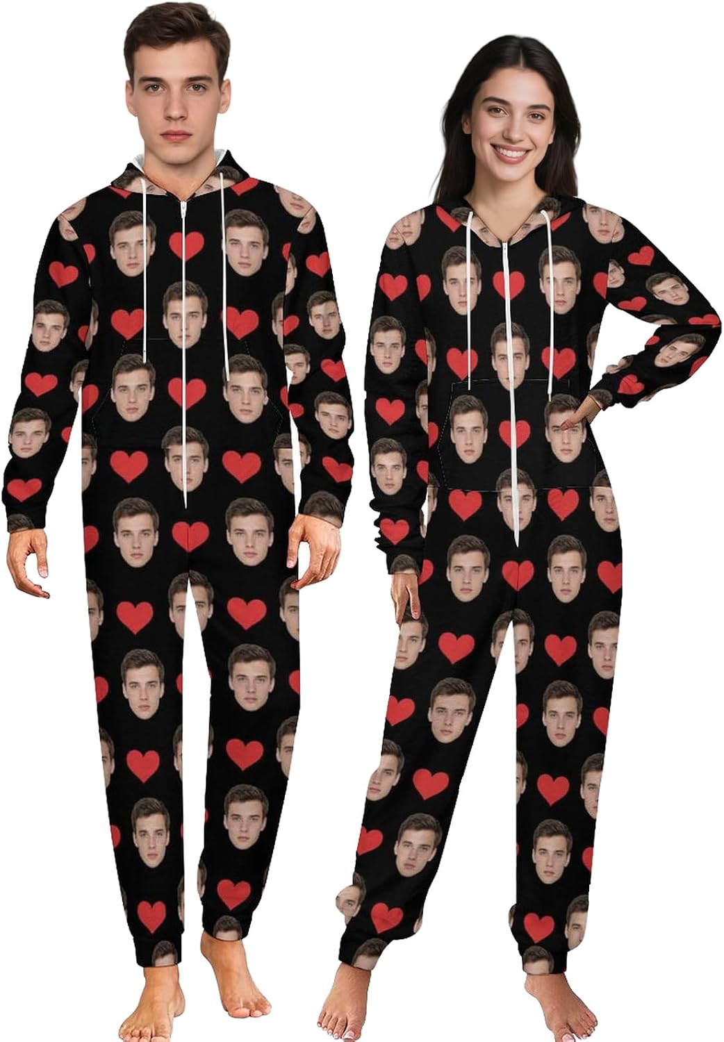 Pigiama Intero Personalizzato con Foto – Pigiama in Flanella Personalizzato per Donna e Uomo, Idea Regalo per Natale con Pigiama Coordinato Morbido per la Famiglia – idea regalo inter