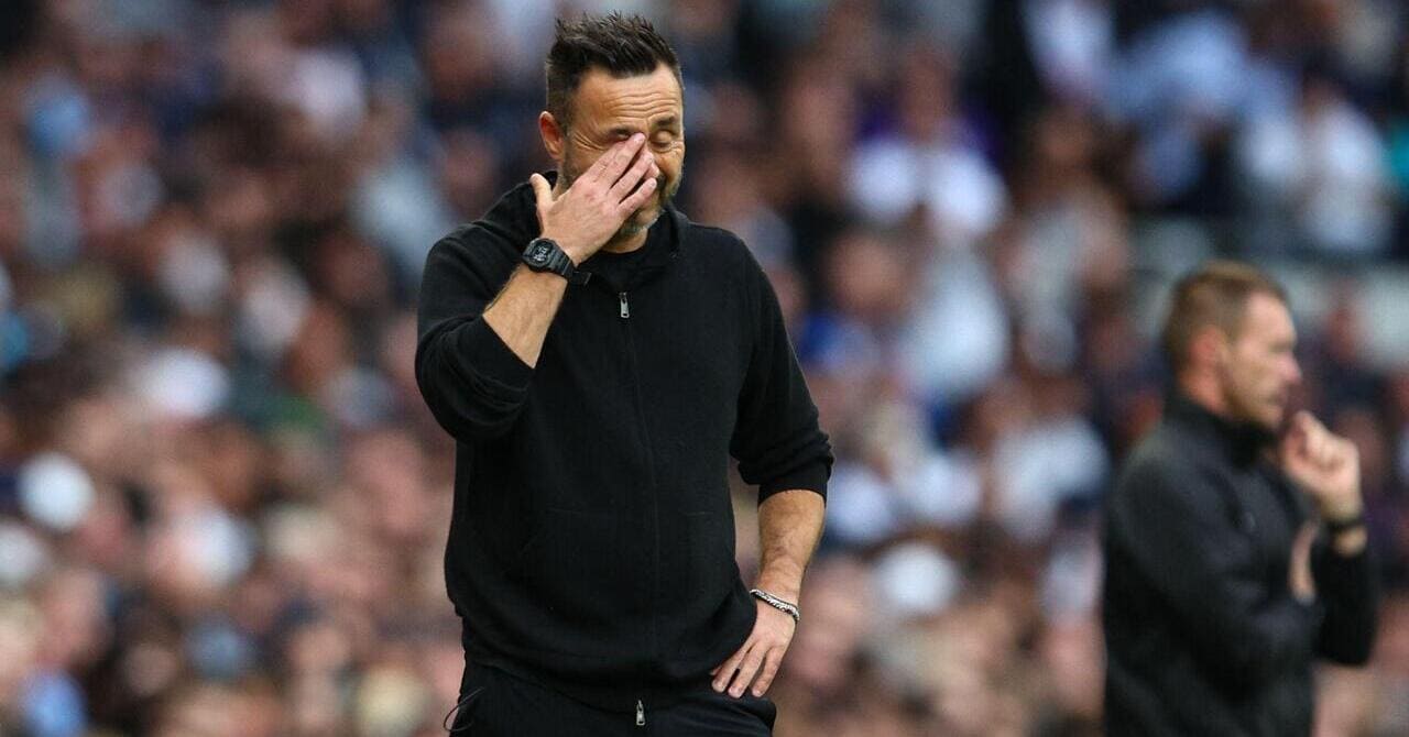 De Zerbi “non si farà prendere dal panico” nonostante l’inizio senza vittorie del Tottenham in Premier League
