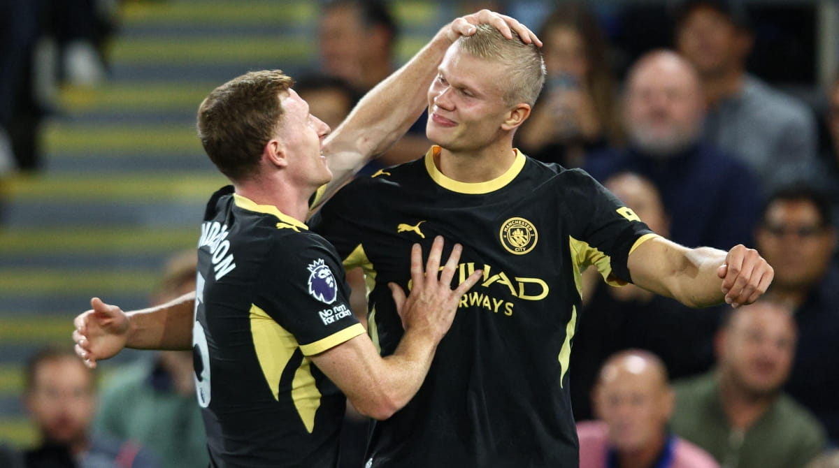 GUARDA: Haaland apre il conto della Premier League per portare il Manchester City in vantaggio al Crystal Palace
