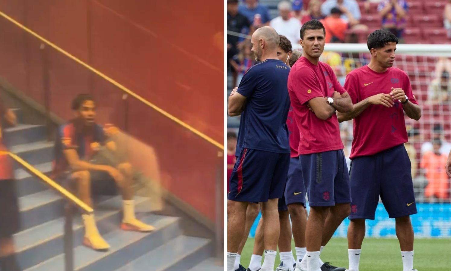 Guarda: Joao Cancelo se n’è andato furioso dopo che il Barcellona ha staccato la spina durante la presentazione