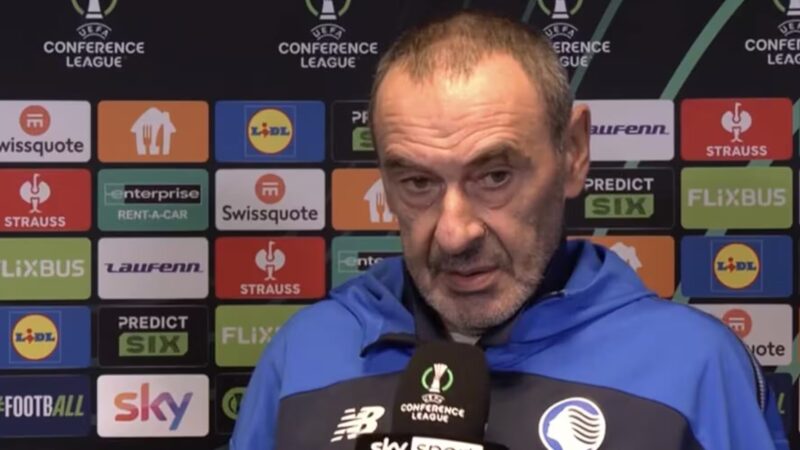 Tuttosport – Sarri: “Partita europea, ma ci mancavano 4 centrali. Dispiace per i tifosi”